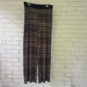 ALFANI PETITE Black and Taupe Wide Leg Pant